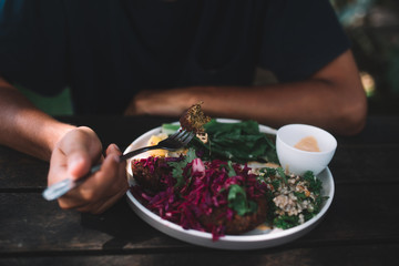 The dish of vegetarian salad, Indonesia, Bali