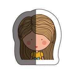 Girl cartoon  icon. Kid childhood little and people theme. Isolated design. Vector illustration