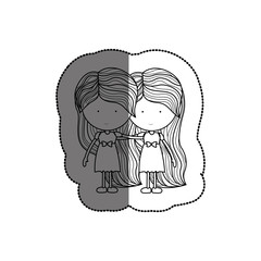 Girl cartoon  icon. Kid childhood little and people theme. Isolated design. Vector illustration