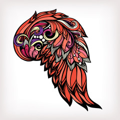Decorative angel or bird wings. This illustration can be used as