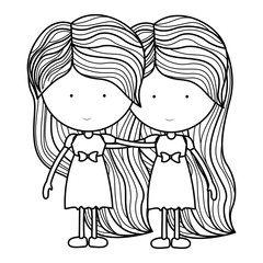 Girl cartoon  icon. Kid childhood little and people theme. Isolated design. Vector illustration