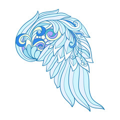 Decorative angel or bird wings. This illustration can be used as