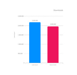 Graph chart icons vector flat