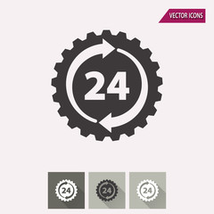 24 hour service - vector icon.