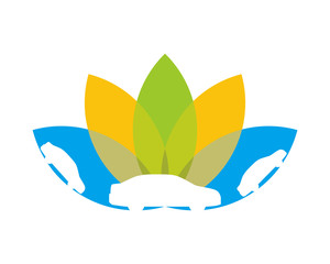 Obraz premium blue car silhouette