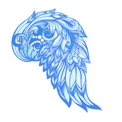 Decorative angel or bird wings. This illustration can be used as