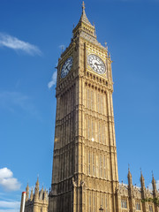 Fototapeta na wymiar Big Ban Elizabeth tower clock face, London