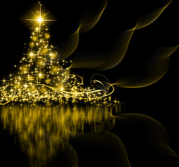 Christmas gold tree