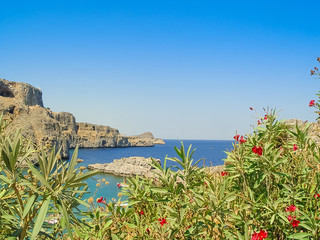 Fototapeta premium Lindos on the Greek Island of Rhodes