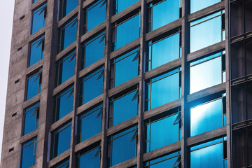 Fragment of skyscraper under construction