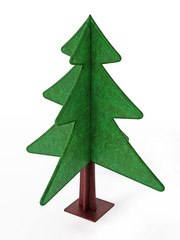 Pine tree Christmas ornaments. 3D illustration