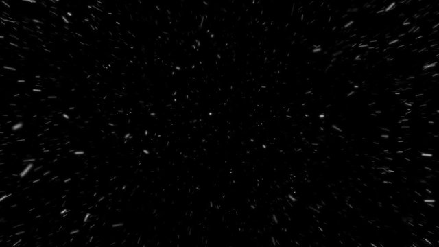 Snow and wind, snowstorm on black background