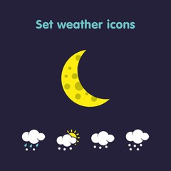 Obraz na płótnie Canvas Set weather icons