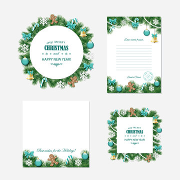 Christmas and New year templates.