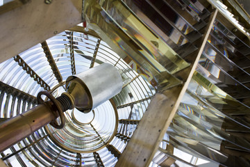 Inside of the ligh of a lighthouse