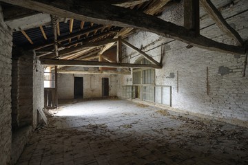 Naklejka na ściany i meble Urbex, abandoned ancient attic