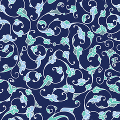 Rumi Iznik Seamless Pattern © EnginKorkmaz