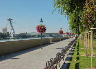 Naklejka premium Park by River Danube, Bratislava