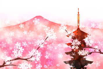 桜　春　風景　背景 