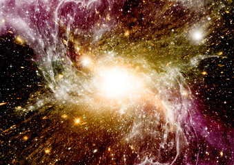 galaxy in a free space