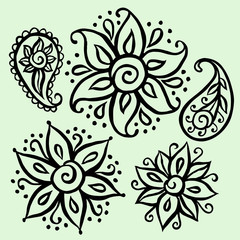 Floral decorative elements