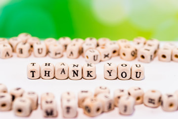 THANK YOU on green background