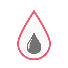 Isolated blood drop with a fuel drop