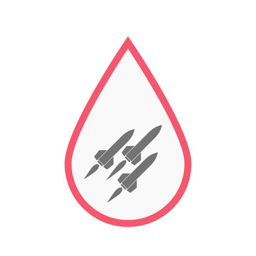 recommend clip art: Isolated blood drop with missiles