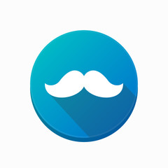 Isolated button with a moustache