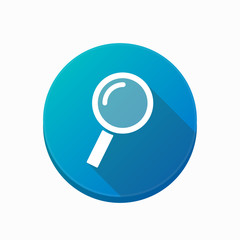 Isolated button with a magnifier