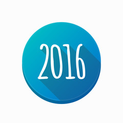 Isolated button with a 2016 sign