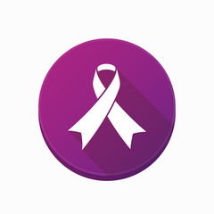 Isolated button with an awareness ribbon