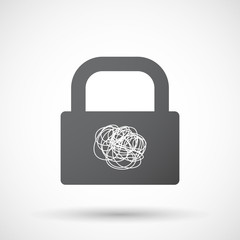 Isolated lock pad with a doodle