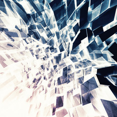 3d chaotic shining background