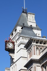 Fototapeta na wymiar Clock at Royal Court of Justice in London, UK