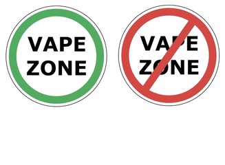 vape zone sign