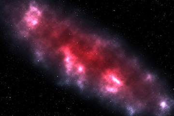 Obraz premium Deep Space Background with Colorful Galaxy Nebula Clouds and Star Clusters