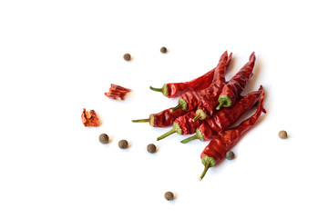 Red chili pepper isolated on a white background