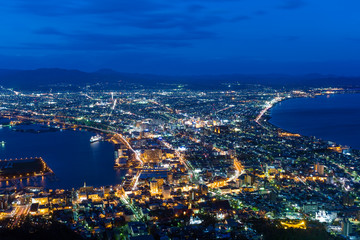 Fototapeta na wymiar Night view from Mount Hakodate