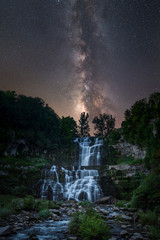 Chittenango Falls under the Milky Way Galaxy 