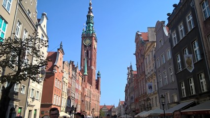 Beautiful old city Gdańsk in Europe