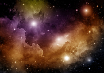 galaxy in a free space