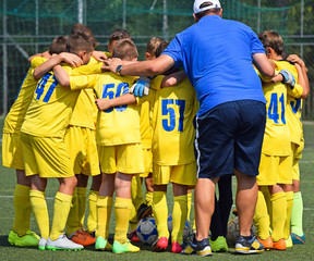 Discussion of the kid soccer team © majorosl66