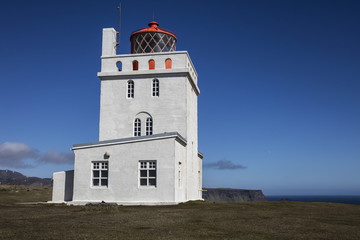 Lighthouse at Dyrholaey in iceland