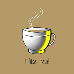 Cup of tea. Vector illustration.
