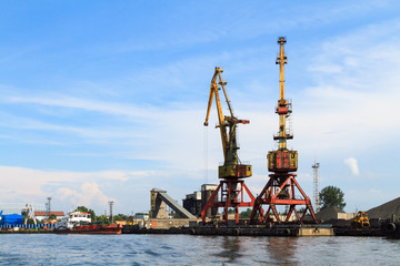 Kommerzieller Hafen in Kaliningrad, Russland.
