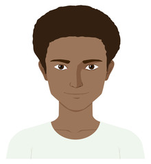 Man with dark color skin