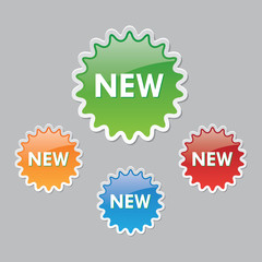 Colorful Set of New Labels