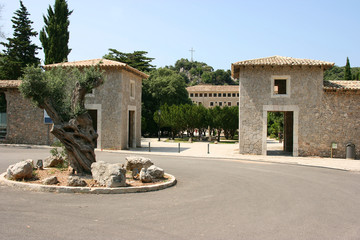 Fototapeta na wymiar Santuari de Lluc, Monastery in Mallorca, Balearic Islands, Spain