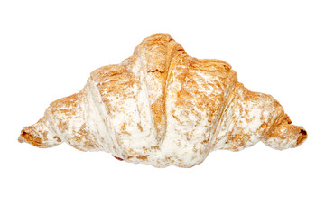 fresh croissant on white background